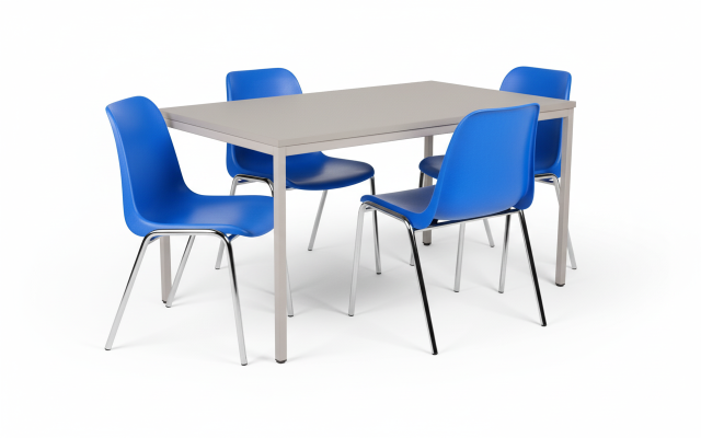 Kantineset grijs/blauw