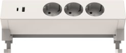 Powerdock 3x230V + USB-c en USB-A wit