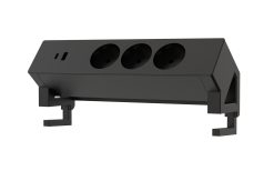 Powerdock 3x230V + USB-c en USB-A zwart