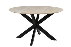 Vergadertafel rond 130cm. op stervoet