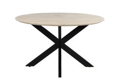 Vergadertafel rond 130cm. op stervoet