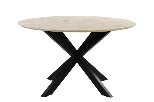 Vergadertafel rond 130cm. op stervoet