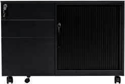 Verrijdbaar ladeblok met roldeurkastje links model