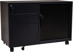 Verrijdbaar ladeblok met roldeurkastje links model